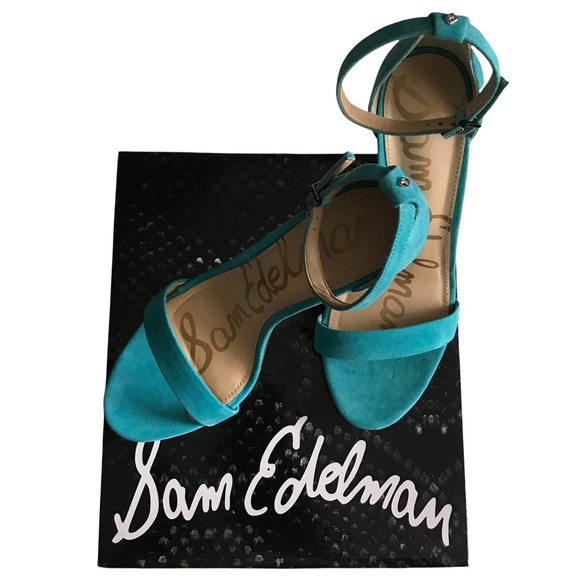 SAM EDELMAN Amee Blue Ankle Strap Sandals, Never Worn - Picture 3 of 10